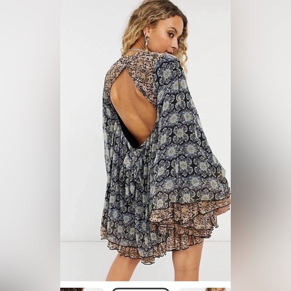 Free People Floral Mini Dress Size M NWT - Picture 4 of 13